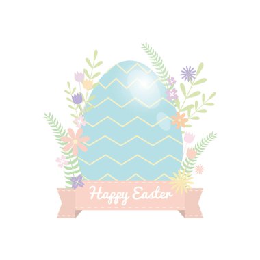 Mutlu Paskalyalar, vektör illüstrasyonu, yumurta kartı