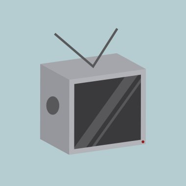 Eski TV 'nin modern grafik simgesi çizimi