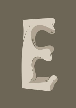 Vektör illüstrasyonu, abc alfabesi harfi 