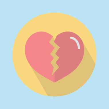 Kırık kalbin yaratıcı vektör çizimi