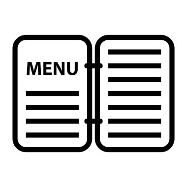 Restoran simgeleriyle basit biçimlendirilmiş pankart, vektör illüstrasyonu