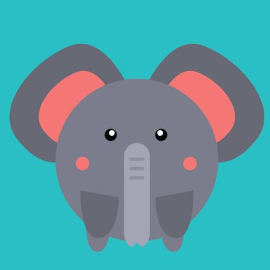 Fil vektör illüstrasyonu, simge elemanı arkaplanı