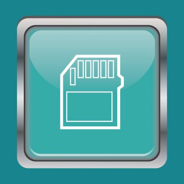 hafıza kartı basit renk vektörü çizimi