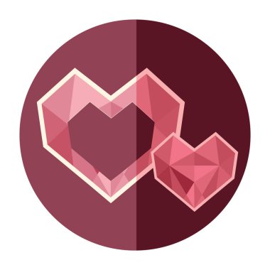 kalp simgesi işaret vektör illüstrasyonu 