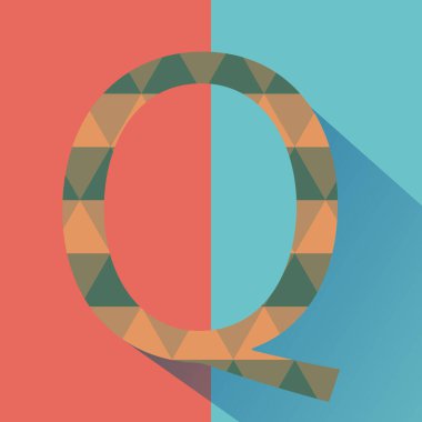 Renkli alfabe harfi izole edildi