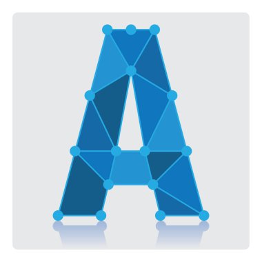 yaratıcı harf, alfabe harfli grafik vektör illüstrasyonu, ABC 