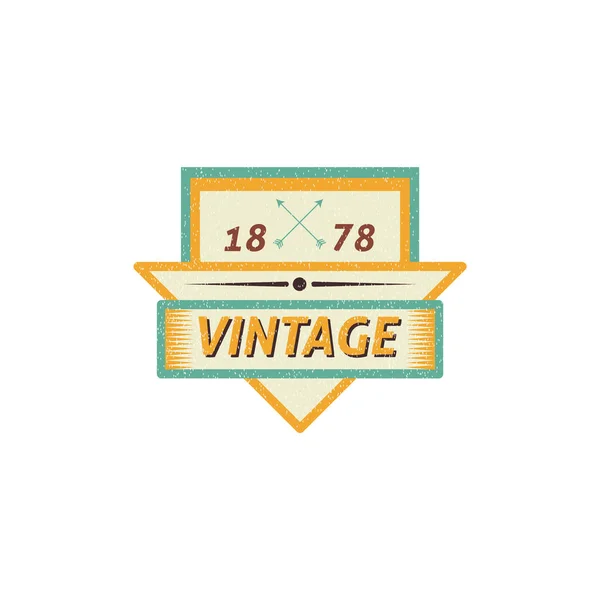 Ilustração Vetorial Gráfica Crachá Fundo Vintage —  Vetores de Stock