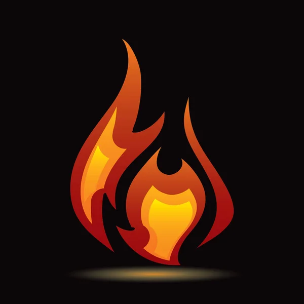 Огненное Пламя Векторная Иллюстрация Искусство — стоковый вектор