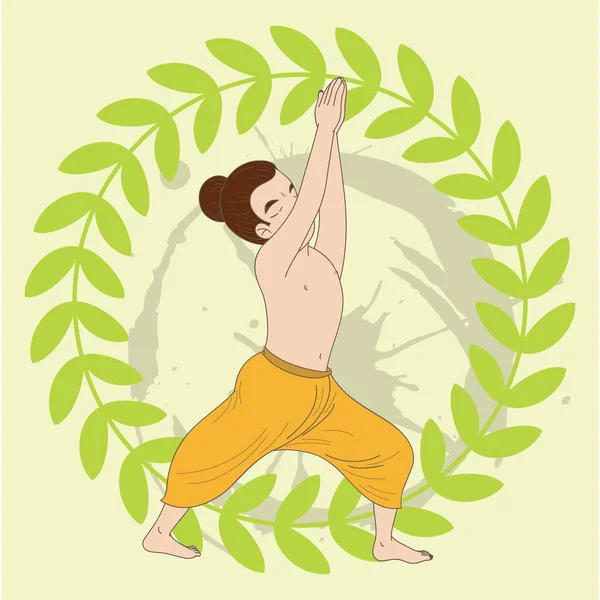 Plantilla Yoga Medicina Salud — Archivo Imágenes Vectoriales
