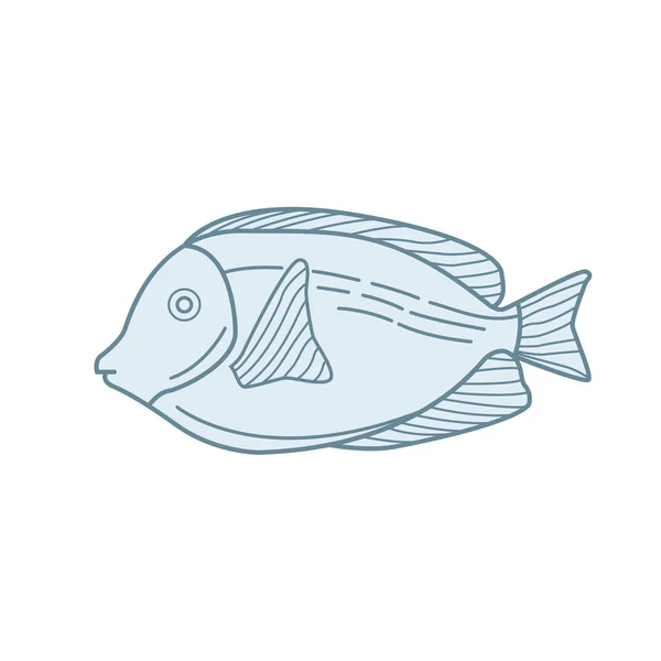 Fisch Vektor Illustration Icon Element Hintergrund — Stockvektor