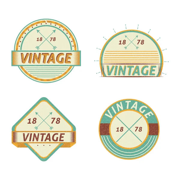 Grafický Vektorový Ilustrace Vintage Pozadí Odznak — Stockový vektor