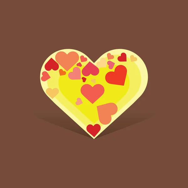 Corazón Del Amor Copia Espacio Fondo Vector Ilustración — Vector de stock