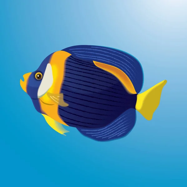 Απεικόνιση Διανύσματος Ψαριών Φόντο Στοιχείου Εικονιδίων — Διανυσματικό Αρχείο