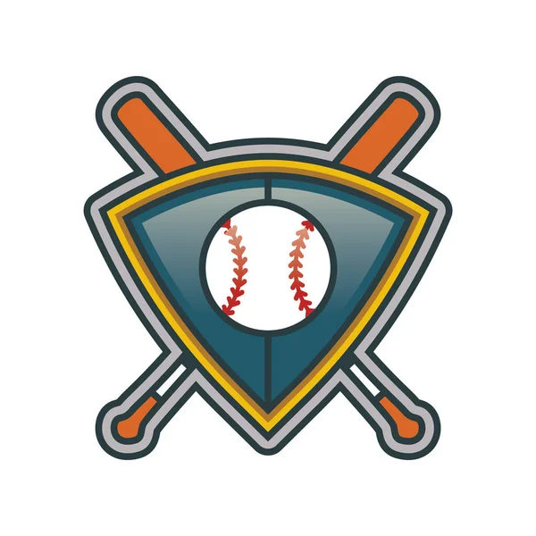 Einfaches Stilisiertes Banner Mit Baseball Symbol Vektorillustration — Stockvektor