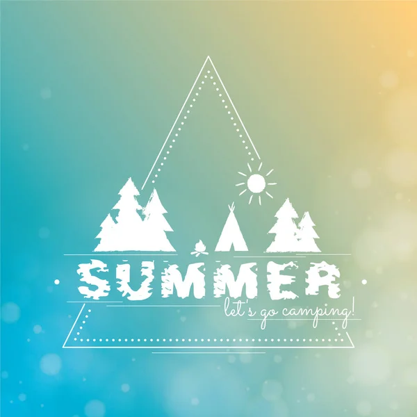 Summer Vector Illustration Icon Element Background — Stock Vector