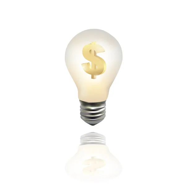 Modern Graphic Icon Vector Illustration Lamp Dollar — Stock Vector