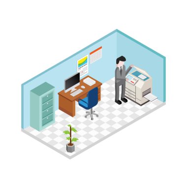 iş simgesi vektör illüstrasyonu