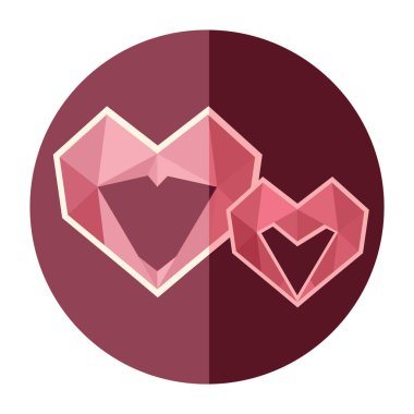 kalp simgesi işaret vektör illüstrasyonu 