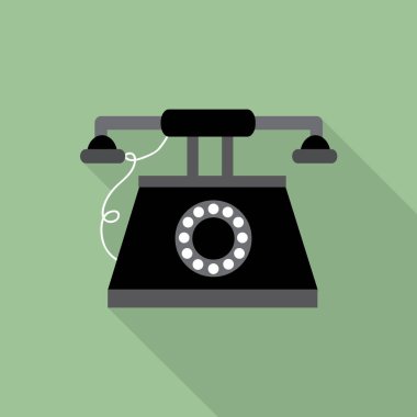 Eski telefon web sitesi grafik çizimi, simge 