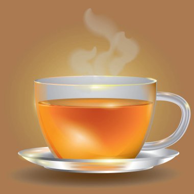 çay vektörü illüstrasyonu, simge ögesi arkaplanı