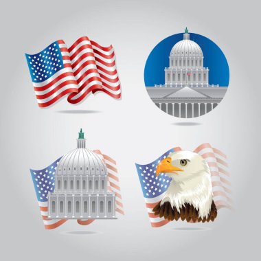 ABD şablonu, vektör illüstrasyonu