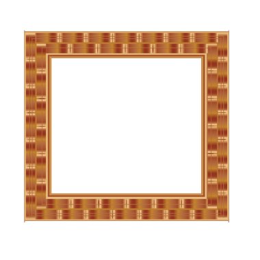 Beyaz arkaplanda boş çerçeve. vektör illüstrasyonu