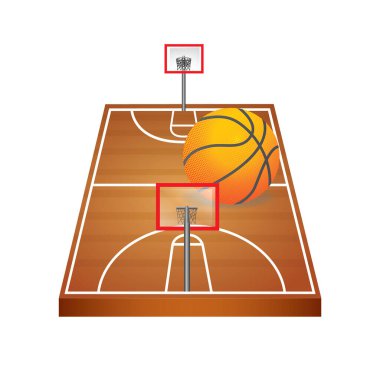 Spor simgeleri ve vektör illüstrasyonlu basit biçimlendirilmiş pankart