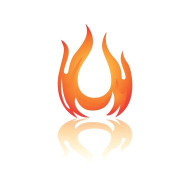 çizgi film alev ikonu. vektör çizelgesi