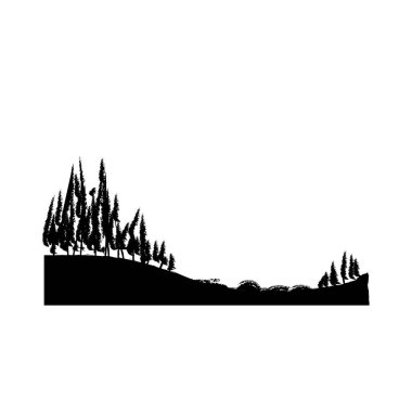 Basit ağaç vektör illüstrasyonu