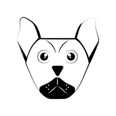 köpek işaret simgesi vektör illüstrasyonu 