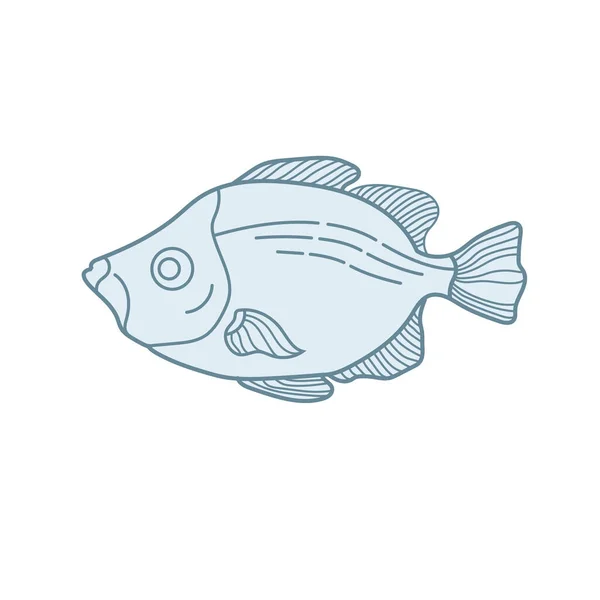 Peces Vector Ilustración Icono Elemento Fondo — Vector de stock