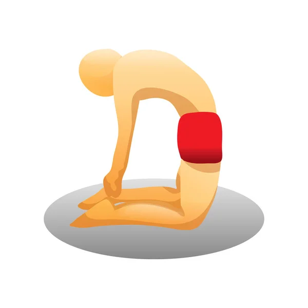 Yoga Einfache Farbvektorillustration — Stockvektor