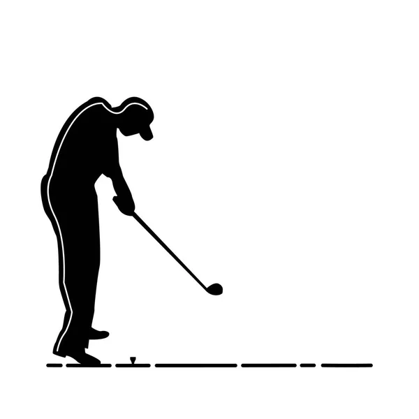 Vector Golf Ilustración Icono Fondo Elemento — Vector de stock