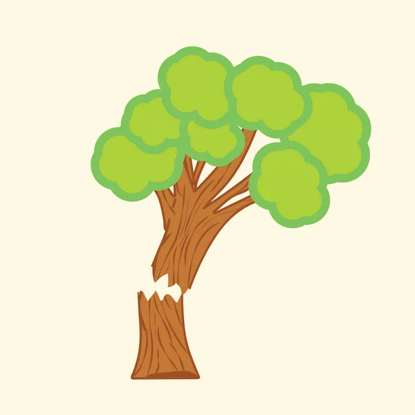 Baum Symbol Flachem Design Vektorillustration — Stockvektor