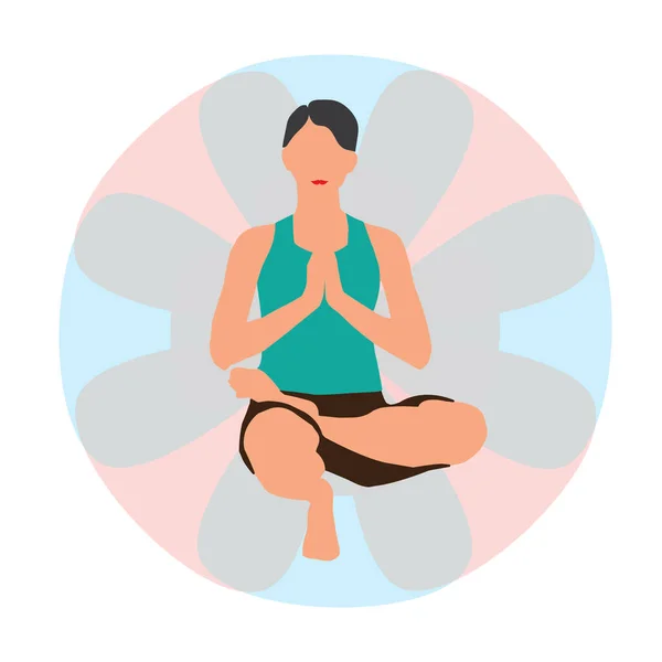 Yoga Vector Illustration Icon Element Background — Stock Vector