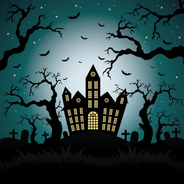 Halloween Design Illustrazione Vettoriale — Vettoriale Stock