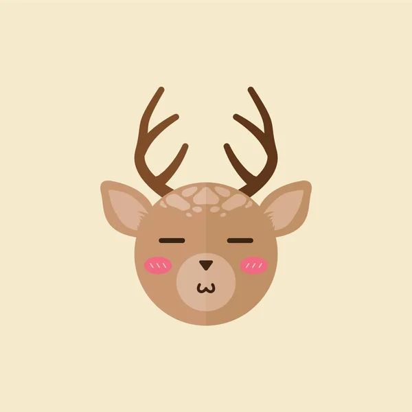 Deer Animal Vector Background Web Icon — Stock Vector