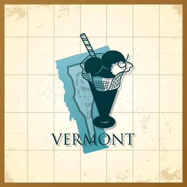 Vector Creativo Ilustración Vermont — Archivo Imágenes Vectoriales