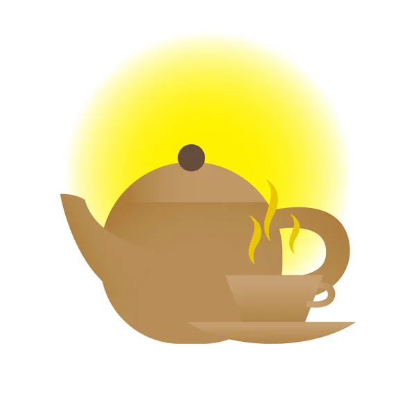 Modern Graphic Icon Vector Illustration Teapot — Stock Vector