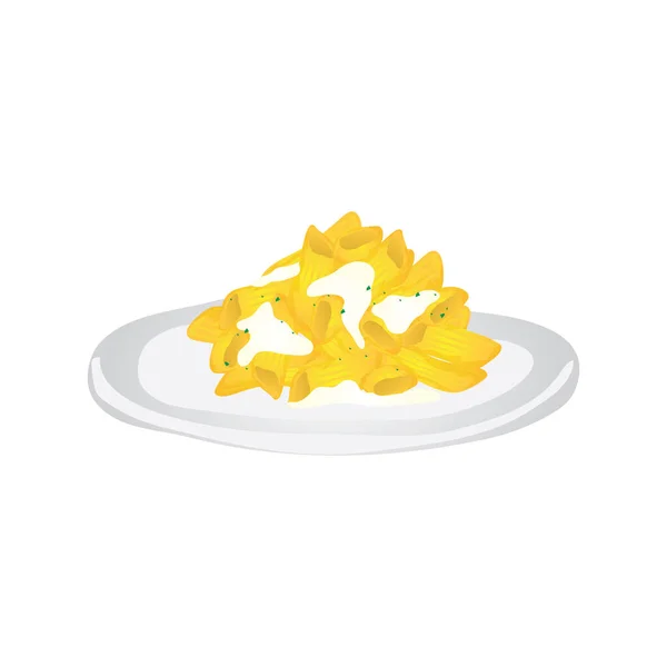 Vector Pasta Ilustración Icono Fondo Elemento — Vector de stock