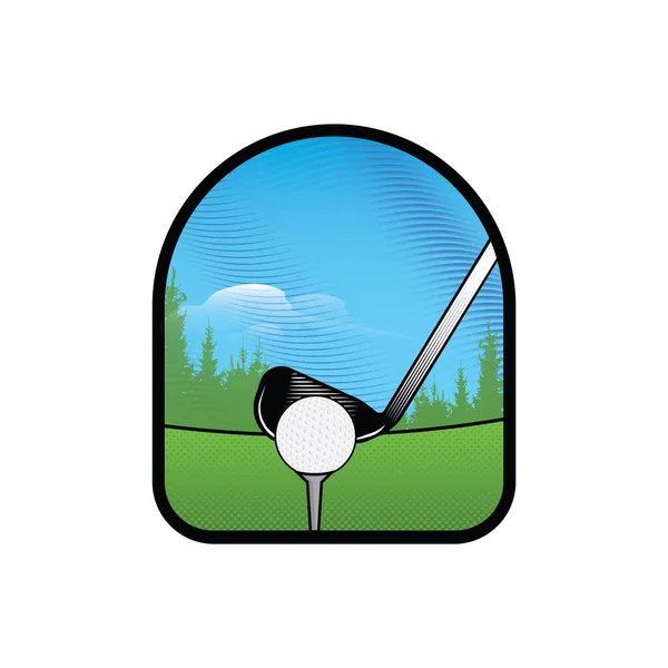 Icona Del Golf Vettoriale Illustrazione — Vettoriale Stock