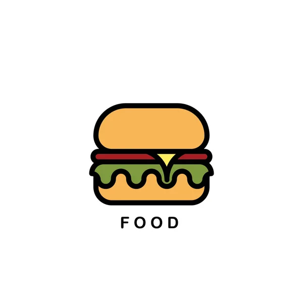 Hamburgerin Yaratıcı Vektör Çizimi — Stok Vektör