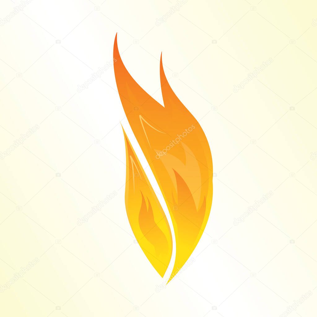 cartoon flame icon. vector illustation