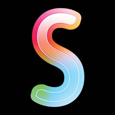 Renkli alfabe harfi izole edildi