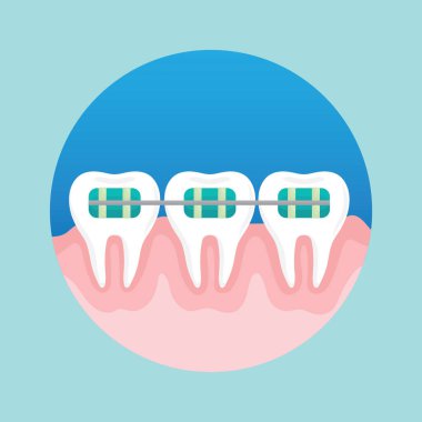 vektör çizimi, diş, diş hekimi 