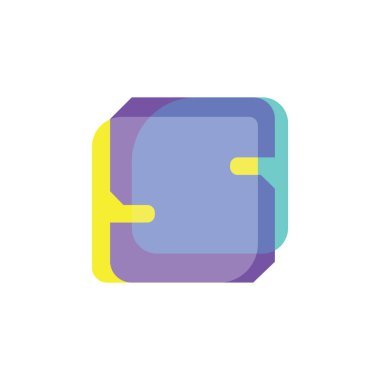 Simgeli basit biçimlendirilmiş pankart, vektör illüstrasyonu