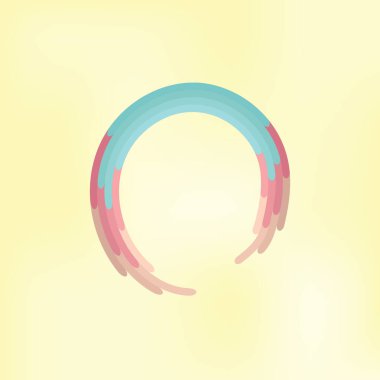 Bej arkaplanda izole edilmiş renkli alfabe harfi