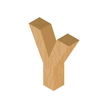 y harfinin yaratıcı vektör çizimi