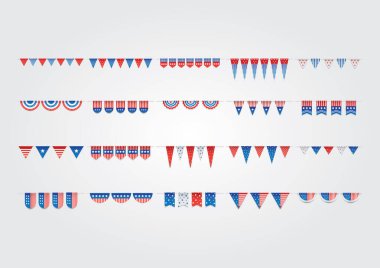 ABD bayraklı vektör illüstrasyonu