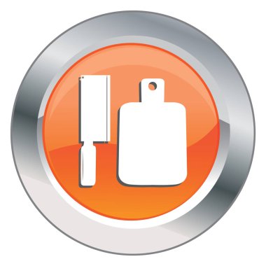 Mutfak, yemek ikonu. Vektör illüstrasyonu  